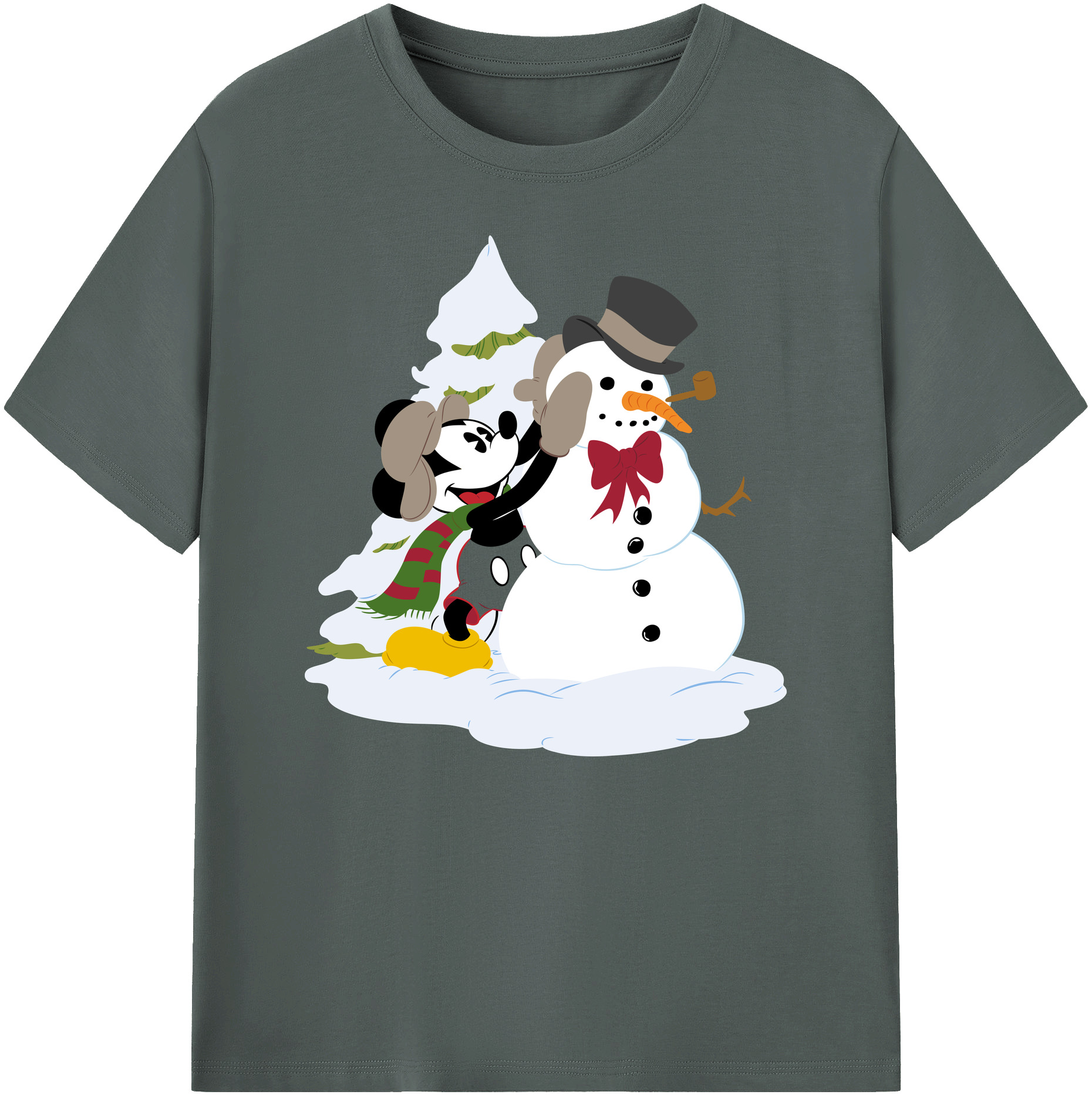 ミッキーマウス Mickey Mouse 綿100％ メンズ半袖Tシャツ｜肌触りやわらか＆通気性